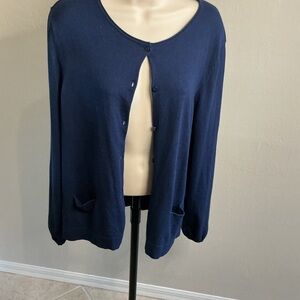 Olsen navy cardigan size small